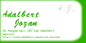 adalbert jozan business card